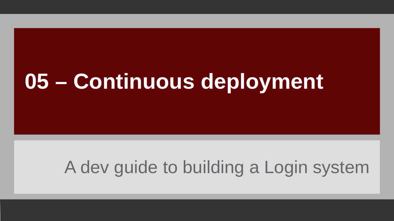 05 - Continuous deployment